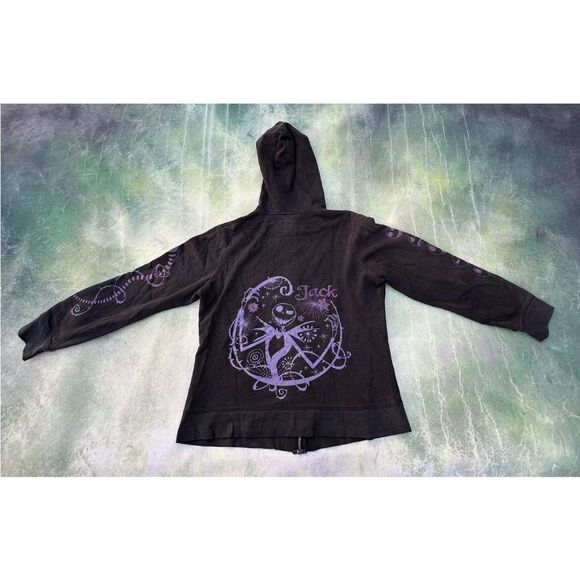 Y2K Disney Jack Night Before Christmas Fitted Full Zip Jacket hoodie Halloween S - Picture 11 of 13